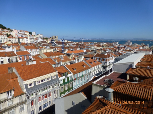 Centro de Lisboa visto da varanda do Elevador de Sta Justa.