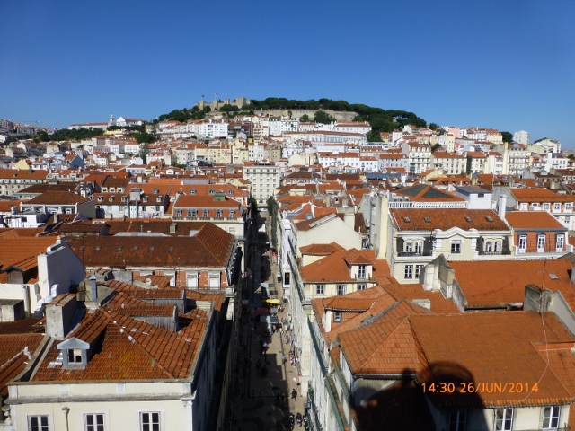 Castelo São Jorge visto da varanda do Elevador de Sta Justa.