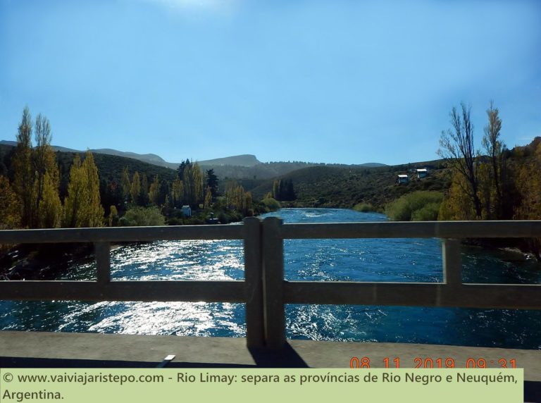 Rio Limay, que divide a província de Rio Negro, onde está Bariloche, de Neuquém