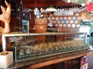 Segundo tanque de depuração das ostras. Ambos ficam no hall do restaurante.