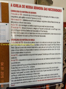 Cronologia das Histórias do Distrito e da Igreja.