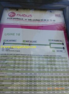 Horários da linha 10 para Biot.