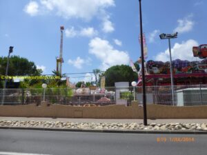 Parque Antibesland. Foto clicada do ponto de ônibus nº 10, que vai para Biot.
