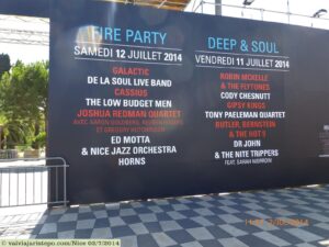 Bilheteria para o show de jazz. Apresentações na Praça Alberto I.