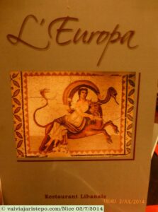 Restaurante libanês em Nice, próximo ao Cassino Rhul e à área para pedestre.
