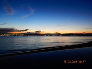 Outro ângulo do anoitecer visto da pousada.