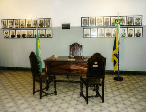 A sala do comandante do Forte de Copacabana.