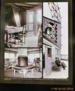 O apartamento mobiliado que Eiffel mantinha no alto da torre.