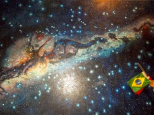 Mapeamento da Via Láctea elaborado pelos Incas, em formato de lhama e serpente. Templo das Estrelas, das Constelações, no Convento de Santo Domingo.