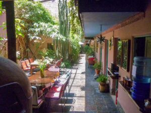 Parcial do aconchegante hotel.