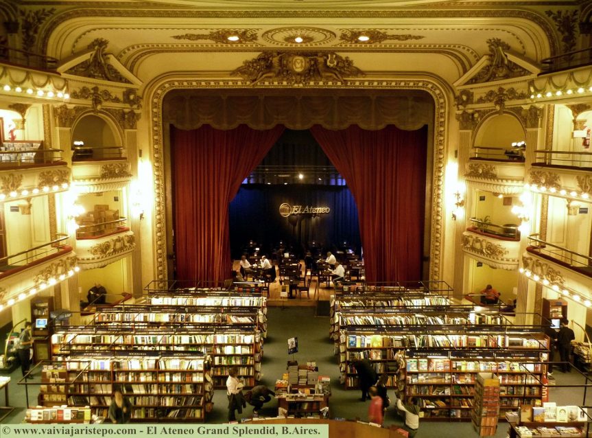 ARGENTINA . BUENOS AIRES . El Ateneo . Livraria e Café. Preciosidade da Capital Portenha. Cultura desde 1919.