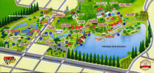 Mapa das fontes do Parque das Águas. Agradecimento especial ao blog abraceomundo.com, de onde copiei o mapa acima. 